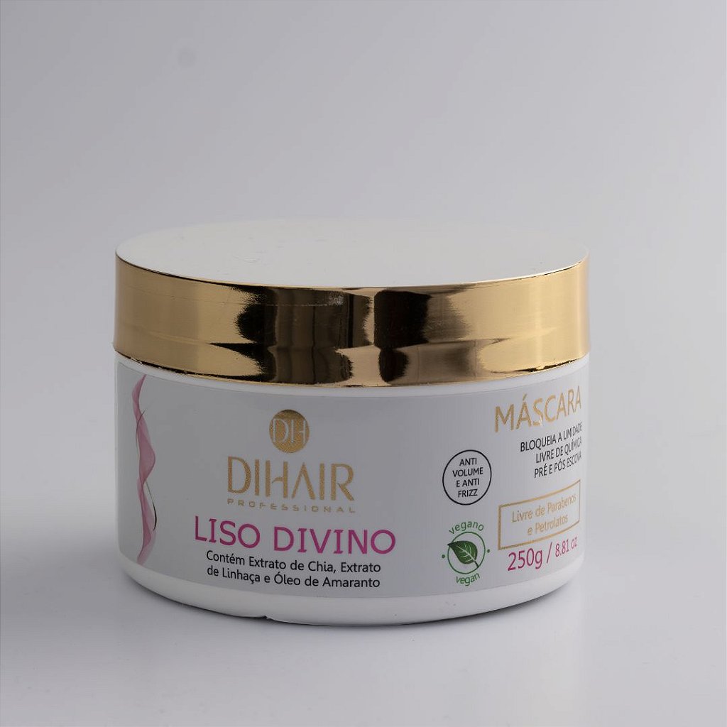 62-6x1kk0fe5r Máscara Liso Divino 250g - DIHAIR - Imagem 1