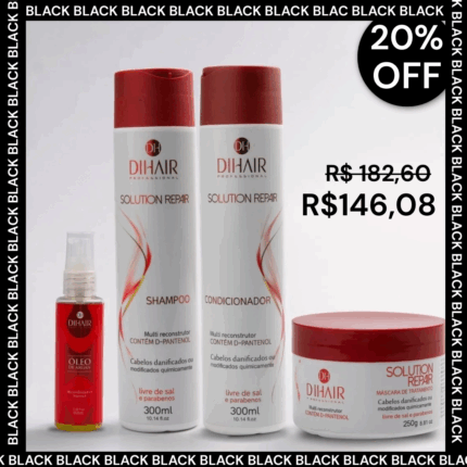 Kit Solution Repair Multi Reconstrutor 300ml + Óleo de Argan 60ml