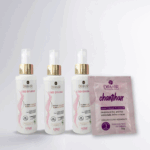 Kit Fluido Protetor Térmico Liso Divino 120mL 3 UND + Brinde Máscara Chantihair 30g